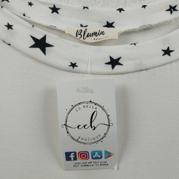 Blumin Apparel by CC Bella Boutique 2XL Lounge Pajama Jogger Set Stars NWT - Picture 3 of 8